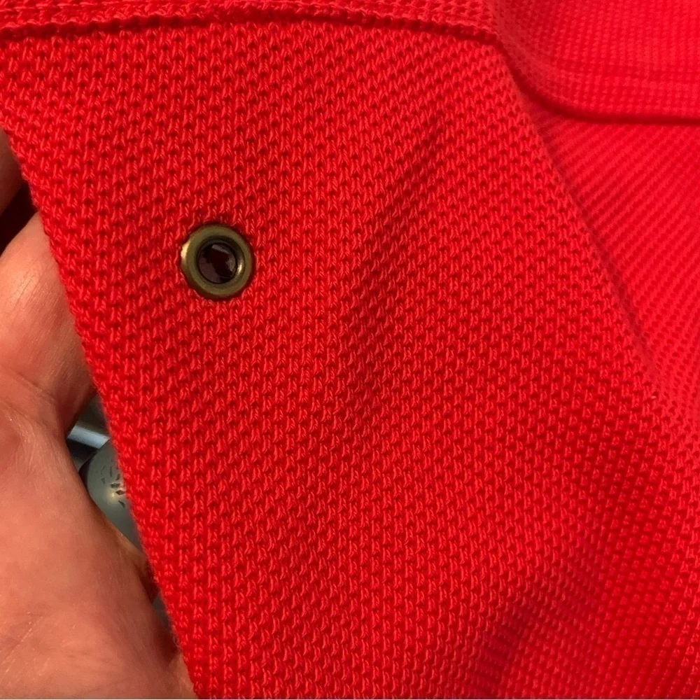 HTF Vintage Red Lizwear Cropped Full Zip Red Jacket with Drawstrings Small - Picture 4 of 5